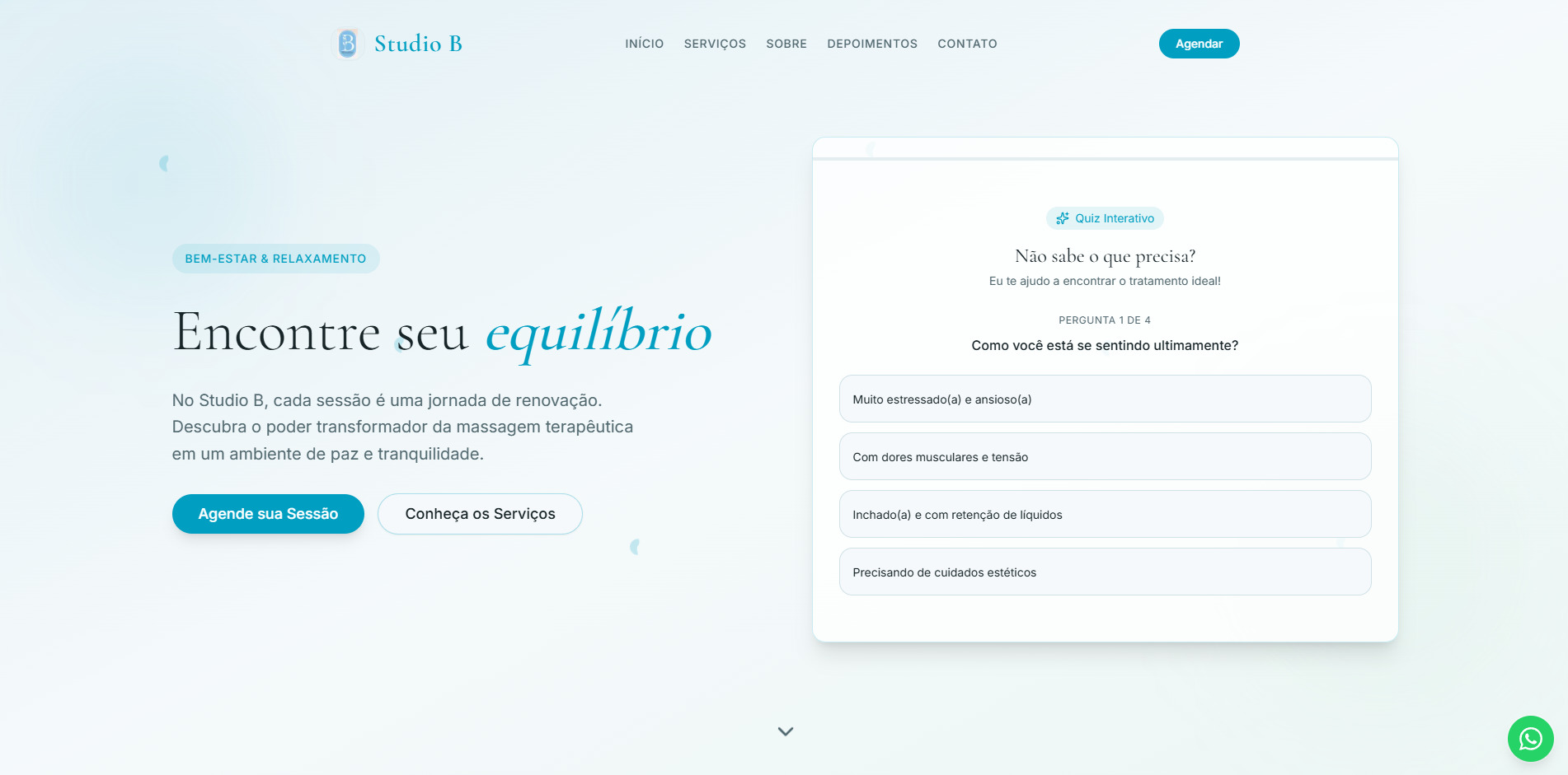 STUDIO B — serviços de cuidados pessoais